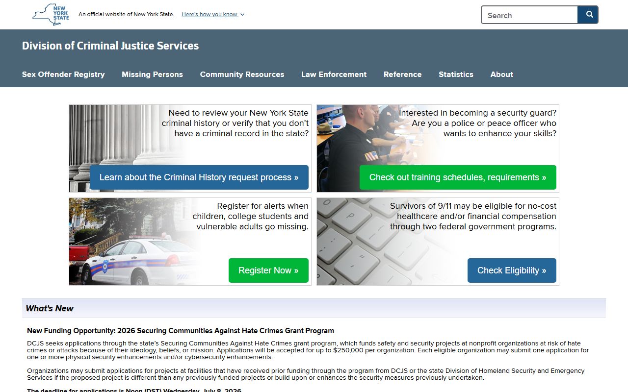 New York DCJS reentry resources for released Suffolk County inmates