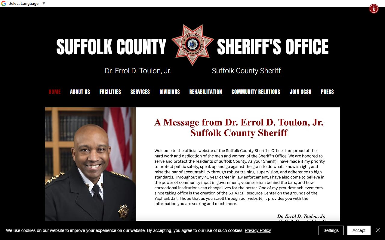 Suffolk County Sheriff records and jail information homepage